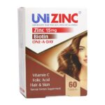قرص یونی زینک Uni Zinc ابیان دارو بسته 60 عددی 15 میلی گرم