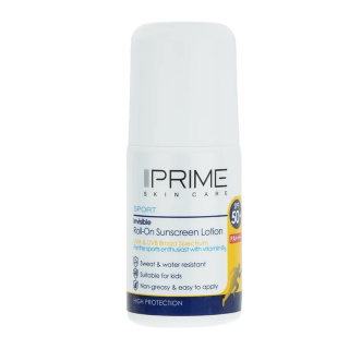 لوسیون ضد آفتاب بی رنگ پرایم با SPF50 مناسب انواع پوست حجم 50 میلی لیتر