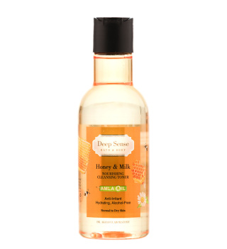 تونر پاک و مرطوب کننده پوست حاوی پروتئین شیر و عصاره عسل دیپ سنس