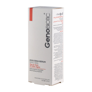 سرم آلفا و بتا هیدروکسی ژنو بایوتیک مناسب انواع پوست حجم 30 میلی لیتر