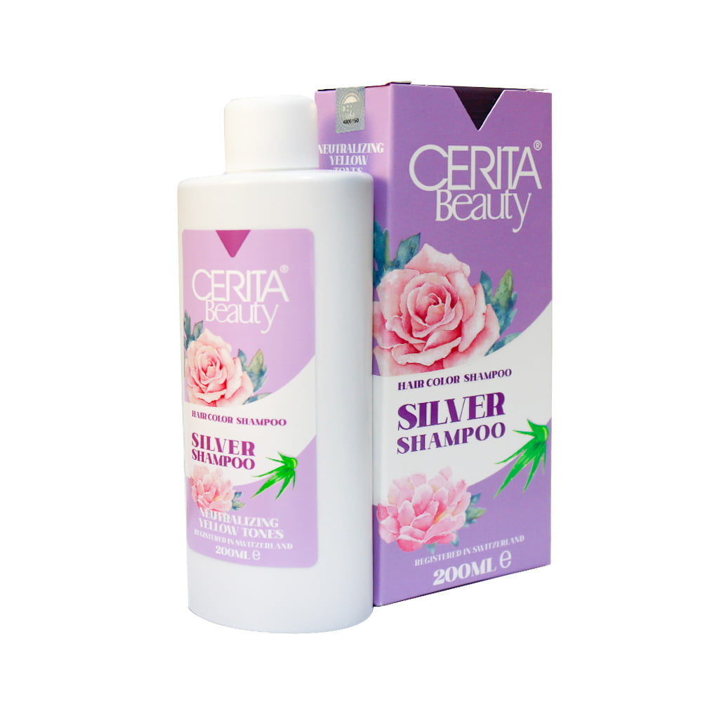 شامپو رنگساژ سریتا مدل سیلور شامپو تثبیت کننده رنگ مو سریتا مخصوص پوست سر معمولی و سازگار با انواع مو حجم 200 میلیلیتر - تصویر 1