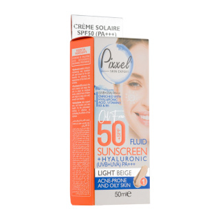 ضد آفتاب رنگی پیکسل با Spf50 مناسب پوست چرب و جوش دار