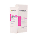 فلوئید ضد آفتاب سنسی ویت بی رنگ مناسب پوست حساس و آسیب دیده حجم 50 میل ویتالیر