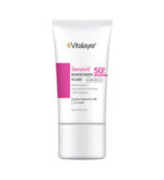 فلوئید ضد آفتاب سنسی ویت بی رنگ مناسب پوست حساس و آسیب دیده حجم 50 میل ویتالیر - تصویر 2