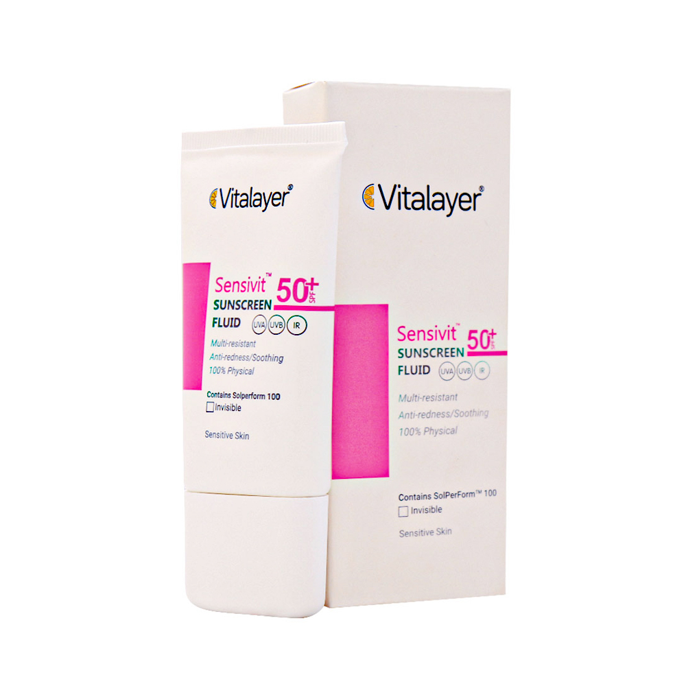 فلوئید ضد آفتاب سنسی ویت بی رنگ مناسب پوست حساس و آسیب دیده حجم 50 فلوئید ضد آفتاب سنسی ویت بی رنگ مناسب پوست حساس و آسیب دیده حجم 50 میل ویتالیر - تصویر 1