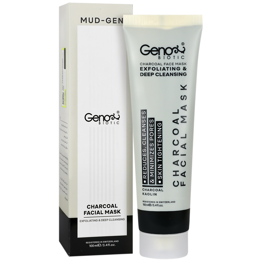 ماسک زغال صورت و گردن ژنو بایوتیک مدل Charcoal حجم 100 میل ماسک زغال صورت و گردن ژنو بایوتیک مدل Charcoal حجم 100 میلی لیتر - تصویر 1