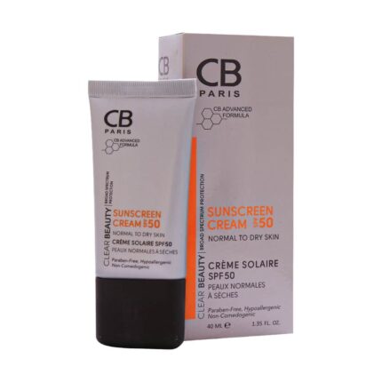 کرم ضد آفتاب بی رنگ پوست نرمال تا خشک سی بی پاریس