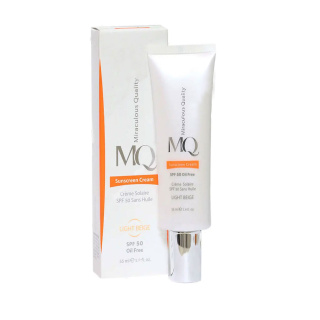 کرم ضد آفتاب رنگی ام کیو با SPF50 مناسب پوست چرب و مستعد جوش و آکنه حجم 55 میلی لیتر