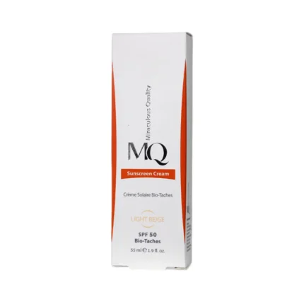 کرم ضد آفتاب و روشن کننده ام کیو بژ روشن با اس پی اف ۵۰