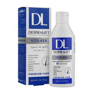 شامپو ضد شوره مناسب مو و شوره خشک ویتاکر دی 200میل درمالیفت