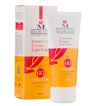 کرم ضد آفتاب پوست چرب و معمولی مدیلن spf60