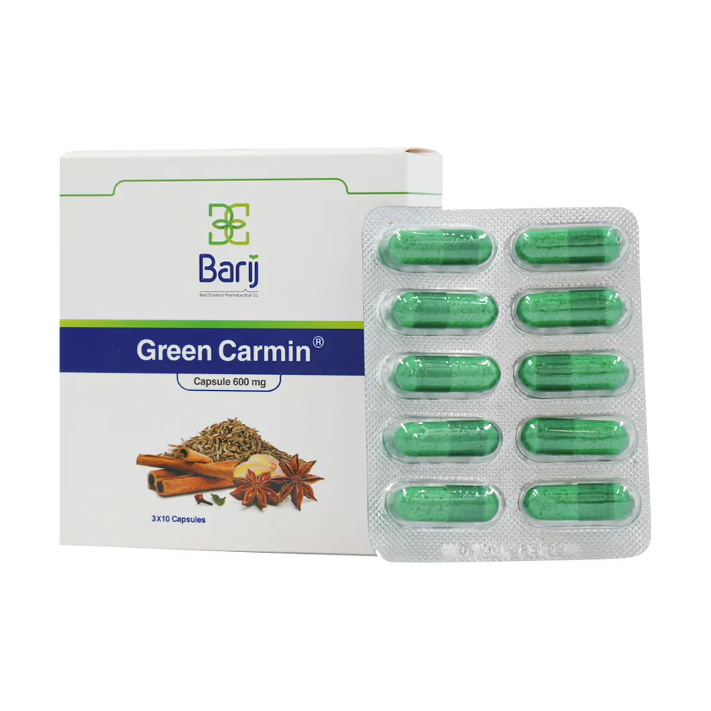 کپسول گرین کارمین باریج کپسول گرین کارمین باریج اسانس 30 عدد - تصویر 1